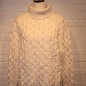 Mutual Weave Cream Turtleneck Sweater